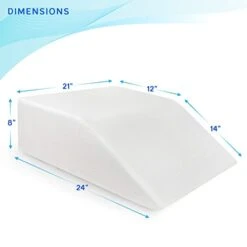 Leg Elevation Pillow With Memory Foam Top - Elevated Leg Rest Pillow For Circulation, Swelling, Knee Pain Relief - Wedge Pillow For Legs, Sleeping, Reading, Relaxing - Washable Cover (8 Inch) -Amazon Shop 31vMiNcYKnL