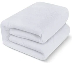 Premium Waterproof Terry Mattress Protector Twin 200 GSM, Mattress Cover, Breathable, Fitted Style With Stretchable Pockets (White)