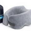 TRAVELREST Nest Patented Memory Foam Travel Pillow/Neck Pillow - Washable - Voted Best Travel Pillow For 2018-2023 By NYTimes Wirecutter - Packs To 1/4 Of Its Size (2 Year Warranty) (Grey)