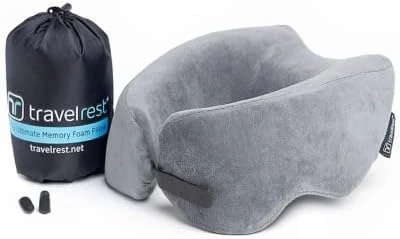 TRAVELREST Nest Patented Memory Foam Travel Pillow/Neck Pillow - Washable - Voted Best Travel Pillow For 2018-2023 By NYTimes Wirecutter - Packs To 1/4 Of Its Size (2 Year Warranty) (Grey) 9 TRAVELREST Nest Patented Memory Foam Travel Pillow/Neck Pillow - Washable - Voted Best Travel Pillow For 2018-2023 By NYTimes Wirecutter - Packs To 1/4 Of Its Size (2 Year Warranty) (Grey) - Image 9