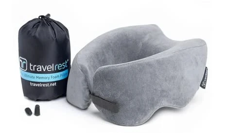 TRAVELREST Nest Patented Memory Foam Travel Pillow/Neck Pillow - Washable - Voted Best Travel Pillow For 2018-2023 By NYTimes Wirecutter - Packs To 1/4 Of Its Size (2 Year Warranty) (Grey) 1 TRAVELREST Nest Patented Memory Foam Travel Pillow/Neck Pillow - Washable - Voted Best Travel Pillow For 2018-2023 By NYTimes Wirecutter - Packs To 1/4 Of Its Size (2 Year Warranty) (Grey)
