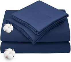 100% Egyptian Cotton 1000 Thread Count King Size Sheets Set,Bed Sheet 4 Piece Sets,16 Inches Deep Pocket,Bedding Super Soft Breathable,Sateen Weave Long Staple Comforterble,All Season,White -Amazon Shop 31zEhMuyuzL. AC 1