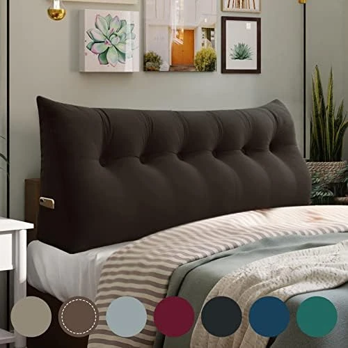 WOWMAX Large Bolster Triangular Headboard Pillow Twin Dorm Headboard Twin XL Bed Wedge Pillow For Headboard Bolster Pillow For Bed With Removable Cover Velvet Light Gray 12 WOWMAX Large Bolster Triangular Headboard Pillow Twin Dorm Headboard Twin XL Bed Wedge Pillow For Headboard Bolster Pillow For Bed With Removable Cover Velvet Light Gray - Image 12