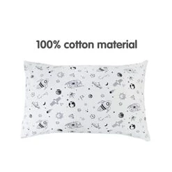 Niverse Space Grey White Pillow Cases, 2 Pack Cotton Breathable Galaxy Toddler Pillow Cover Soft Pillow Shams, Travel Pillow Cases With Envelope Closure For Bedding, Standard 20" X 30" Pillowcase -Amazon Shop 410PdBl6T8L