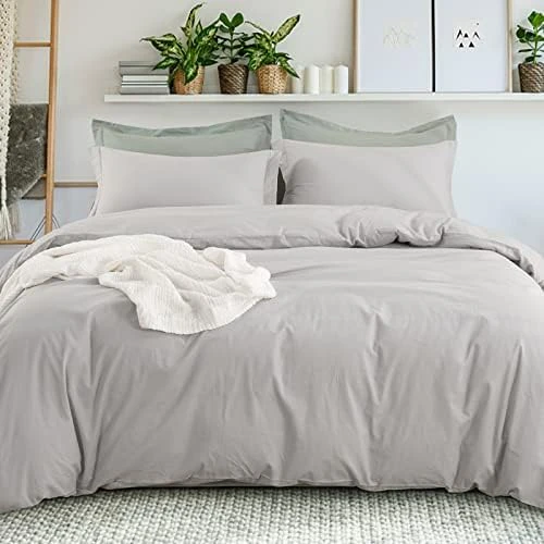 White Cotton Duvet Cover Queen Size 3-Piece Set Soft Cotton Bedding Comforter Cover Full Size With 2 Pillow Shams Solid Color Button Closure & Corner Ties (White, Full/Queen) 11 White Cotton Duvet Cover Queen Size 3-Piece Set Soft Cotton Bedding Comforter Cover Full Size With 2 Pillow Shams Solid Color Button Closure & Corner Ties (White, Full/Queen) - Image 11