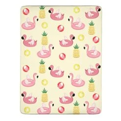 Thicken Four Piece Bed Set Tropical Flamingo Pineapple Microfiber Thicken Bed Sheet Set Four Piece Flat Sheet Wrinkle Resistant 4 Piece Bed Linens Soft Including 1 Bed Sheet 1 Multicolor King