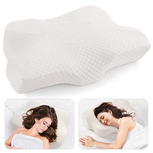 Lamberia Cervical Memory Foam Pillow, Neck Pillows For Side Sleepers, Back And Stomach Sleepers 1 Lamberia Cervical Memory Foam Pillow, Neck Pillows For Side Sleepers, Back And Stomach Sleepers