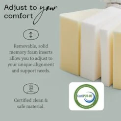 Coop Home Goods Knee Pillow For Side Sleeper, Adjustable Soft Orthopedic Pillow, Leg Pillow For Sleeping, Pregnancy Pillow Support, Sciatica, Back, Hip And Joint Pain Relief, With Washable Cover -Amazon Shop 411J5sLamtL