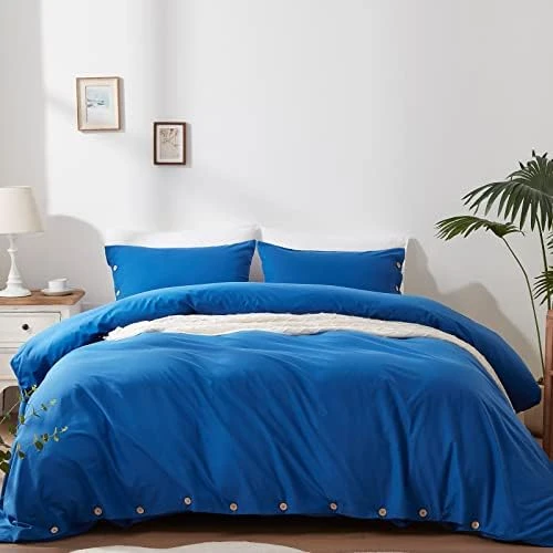 100% Washed Cotton Duvet Cover Set Breathable Soft King Light Brown Duvet Cover 3 Pieces Solid Color Bedding Set With Buttons Closure Comforter Cover Set (1 Duvet Cover +2 Shams) 15 100% Washed Cotton Duvet Cover Set Breathable Soft King Light Brown Duvet Cover 3 Pieces Solid Color Bedding Set With Buttons Closure Comforter Cover Set (1 Duvet Cover +2 Shams) - Image 15