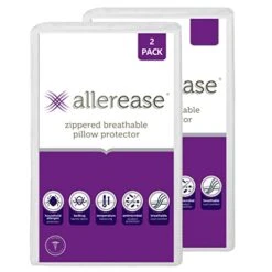 Breathable, Zippered Pillow Protector, Standard/Queen – 2 Pack