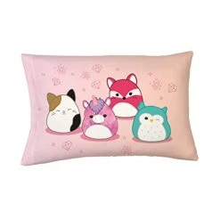 Squishmallows Bedding Silky Satin Standard Beauty Pillowcase Cover 20x30 For Hair And Skin, By Franco