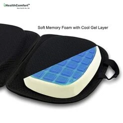 IHEALTHCOMFORT Small Travel Seat Cushion,Portable And Foldable Gel Memory Foam Cushion,Multi-Functional Supportive Firm Butt Pillow,for Long Sitting Driving Trip 7 IHEALTHCOMFORT Small Travel Seat Cushion,Portable And Foldable Gel Memory Foam Cushion,Multi-Functional Supportive Firm Butt Pillow,for Long Sitting Driving Trip -Amazon Shop 411WoXKOALL