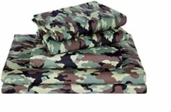 Military Camo 4-Piece Sheet Set - Camouflage Army Green Printed Soft Microfiber Sheets, Full Size -Amazon Shop 411a66Co ZL. AC