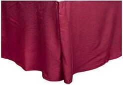 VENDORBSKIRT-T-Burg 1500 Thread Count 14" Drop Microfiber Bed Skirt, Twin, Burgundy