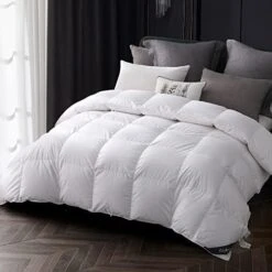 Down Blanket, Extra Lightweight Summer Comforter/Duvet Insert, Noiseless & Extra Soft, 400 Thread Count,King Size 106x90 Inches,12 Ounce Fill Weight, White…… -Amazon Shop 412D1oPUCGL. AC