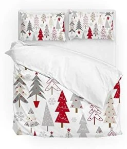 Christmas Trees Snowflakes Seamless Duvet Cover Set 3 Piece Microfiber Polyester Pillowcases Quilt Bedding Set King Size 10 Christmas Trees Snowflakes Seamless Duvet Cover Set 3 Piece Microfiber Polyester Pillowcases Quilt Bedding Set King Size -Amazon Shop 412U5RyPWL. AC 2