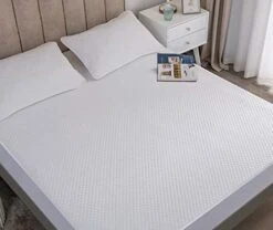 100% Waterproof Cooling Mattress Protector Full Size With 3D Air Fabric Cooling Feel Ultra Soft Protector Cover Breathable Noiseless Fitted 8" - 18" Deep Pocket (54"X75", White) -Amazon Shop 412hckLhurL. AC 1
