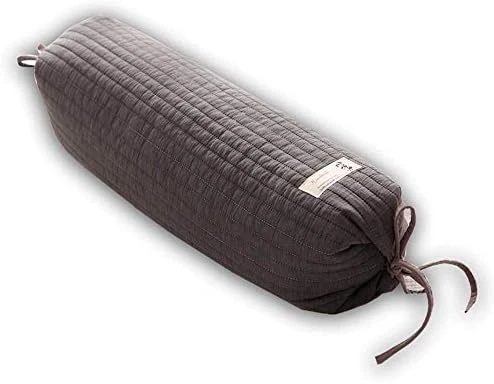 Gneric Organic Buckwheat Round Neck Roll /Cervical Pillow With Super Soft Bamboo Pillowcase Pillows With Removable Washable (Dark Gray 50*13cm) 8 Gneric Organic Buckwheat Round Neck Roll /Cervical Pillow With Super Soft Bamboo Pillowcase Pillows With Removable Washable (Dark Gray 50*13cm) - Image 8