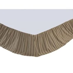 Farmhouse Sawyer Mill Tan Bed Skirt, King 78x80x16, Dark Creme White