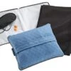 Lewis N. Clark Ultimate Comfort Set + Portable Travel Kit For Airplane, Includes Inflatable Pillow + Zippered Carrying Case, Cozy Fleece Blanket, Eye Mask For Sleeping & Foam Ear Plugs, Black
