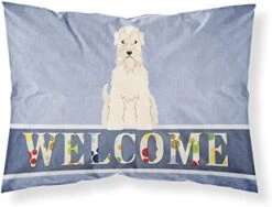 BB5620PILLOWCASE Border Terrier Welcome Fabric Standard Pillowcase, Lightweight Super Soft Easy Care Decorative Artwork Pillowcase, Standard, -Amazon Shop 414Qnb89QgL. AC