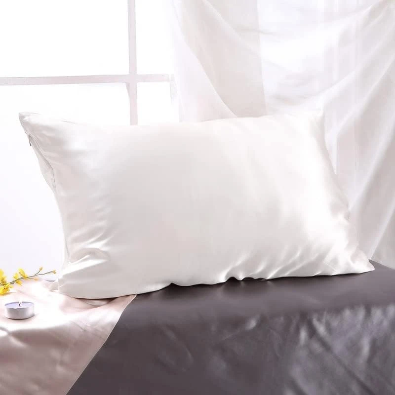 100% Natural Mulberry Silk Pillowcase For Hair And Skin Luxury 25 Momme Mulberry Silk Pillow Cases With Hidden Zipper Closure, Navy Blue, Queen 7 100% Natural Mulberry Silk Pillowcase For Hair And Skin Luxury 25 Momme Mulberry Silk Pillow Cases With Hidden Zipper Closure, Navy Blue, Queen - Image 7