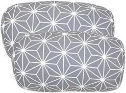 Bookishbunny 2pcs Micro Bead Roll Pillow Cushion For Bed Back Neck Head Body Support, 13" X 7", Various Designs (Dark Gray) -Amazon Shop 414ewn1vWL. AC