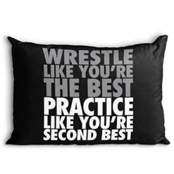 Wrestle Like You're The Best Pillowcase | Wrestling Pillowcase Home Decor | Black