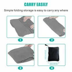 ILEISURELY Inflatable Travel Pillows For Airplanes - Adjustable Three Layers Height Foot Rest For Travel (Grey) 10 ILEISURELY Inflatable Travel Pillows For Airplanes - Adjustable Three Layers Height Foot Rest For Travel (Grey) -Amazon Shop 415AH8DUefL