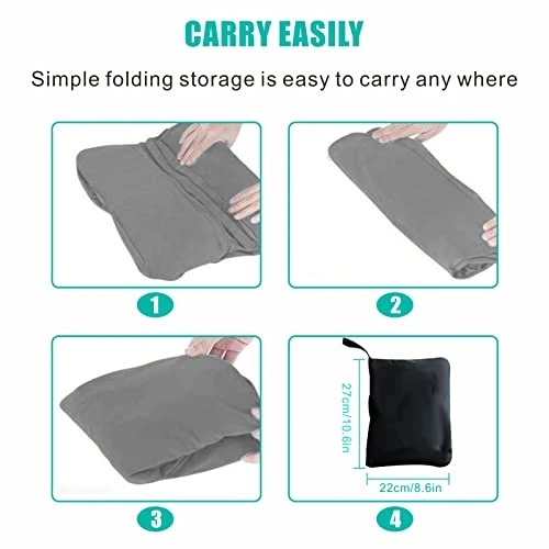 ILEISURELY Inflatable Travel Pillows For Airplanes - Adjustable Three Layers Height Foot Rest For Travel (Grey) 5 ILEISURELY Inflatable Travel Pillows For Airplanes - Adjustable Three Layers Height Foot Rest For Travel (Grey) - Image 5