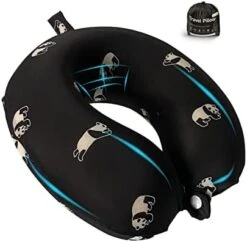 Travel Pillow Memory Foam Neck Pillow,Comfortable And Breathable U Shaped Head Neck Support Airplane Pillow For Traveling, Car, Home, Office (Black Panda) -Amazon Shop 415mEGQchSL. AC 1