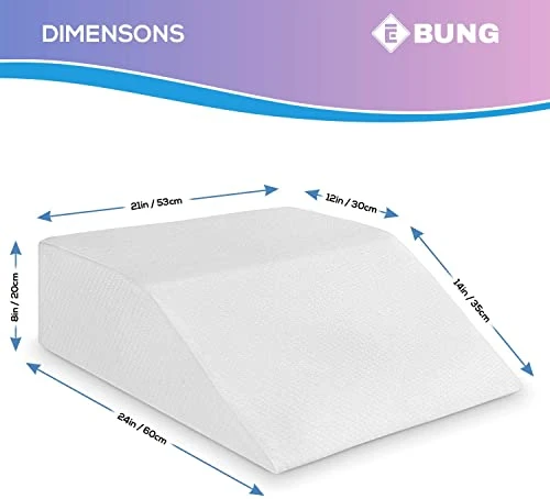 Ebung Memory Foam Leg Elevation Pillows - Leg Support Pillow To Elevate Feet, Sleeping, Blood Circulation, Leg Swelling Relief, Sciatica Pain Relief, Back Pain & Pregnancy - Leg Wedges For Elevation 2 Ebung Memory Foam Leg Elevation Pillows - Leg Support Pillow To Elevate Feet, Sleeping, Blood Circulation, Leg Swelling Relief, Sciatica Pain Relief, Back Pain & Pregnancy - Leg Wedges For Elevation - Image 2