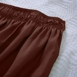 Wrap Around Bed Skirt | Queen Or King | 14” Drop | Dust Ruffle | Bedding | Elastic Stretch Fit | Chocolate Brown -Amazon Shop 416QHzNlsNL
