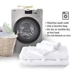 White Tufted Dot Duvet Cover Queen Size (90x90 Inch), 3 Pieces (1 Jacquard Duvet Cover, 2 Pillowcases) All Season Soft Washed Microfiber Duvet Cover Set With Zipper Closure, Corner Ties -Amazon Shop 416bVh1857S