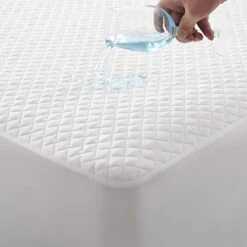 Waterproof Mattress Protector Queen Premium Cooling Mattress Pad Cover Breathable Bamboo Noiseless Ultra Soft Bed Cover Fitted With 3D Air Fabric Fits Up To 8-21" Deep Pocket