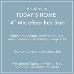 OdaysHome - TOH25014WHIT03 Microfiber Classic Tailored Styling Bed Skirt Dust Ruffle, Queen, White -Amazon Shop 416njwc1j4L