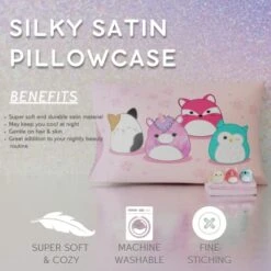 Squishmallows Bedding Silky Satin Standard Beauty Pillowcase Cover 20x30 For Hair And Skin, By Franco -Amazon Shop 417HoRLNHzL