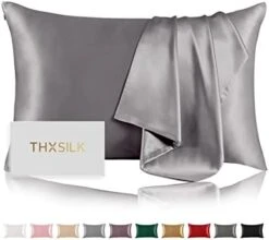 100% Silk Pillowcase For Hair And Skin, Both Sides Grade 6A+ Mulberry Silk Pillow Case With Hidden Zipper, Soft & Smooth White Pillowcases(1pc, Queen Size 20"x30") -Amazon Shop 417S6rA9h3L. AC