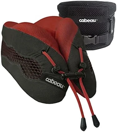 Cabeau Evolution Cool Travel Neck Pillow Cooling Airflow Vents, Memory Foam Neck Support, And Adjustable Clasp - Comfort On-The-Go With Carrying Case - Airplane, Train, Car, And Gaming (Black) 8 Cabeau Evolution Cool Travel Neck Pillow Cooling Airflow Vents, Memory Foam Neck Support, And Adjustable Clasp - Comfort On-The-Go With Carrying Case - Airplane, Train, Car, And Gaming (Black) - Image 8