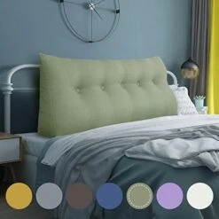 WOWMAX Large Bolster Triangular Headboard Pillow Twin Dorm Headboard Twin XL Bed Wedge Pillow For Headboard Bolster Pillow For Bed With Removable Cover, Gray Polyester Linen Blend Twin -Amazon Shop 417aW c9UIL. AC