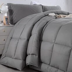 HOMBYS Super Fluffy 120“ X 120” Oversized King Warm Bedding Comforter With 116 Oz Filling, Thick Duvet Insert Down Alternative Comforter With 8 Corner Tabs, Grey 12 HOMBYS Super Fluffy 120“ X 120” Oversized King Warm Bedding Comforter With 116 Oz Filling, Thick Duvet Insert Down Alternative Comforter With 8 Corner Tabs, Grey -Amazon Shop 417g7jG1EiL