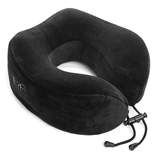 Hifye Memory Foam Travel Pillow - Neck Pillow For Pain Relief Sleeping, Chin In Any Sitting Position | Travel Accessory 100% Pure Memory Foam Pillow | Ideal For Men Women And Kids(Black) 1 Hifye Memory Foam Travel Pillow - Neck Pillow For Pain Relief Sleeping, Chin In Any Sitting Position | Travel Accessory 100% Pure Memory Foam Pillow | Ideal For Men Women And Kids(Black)
