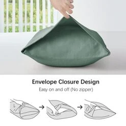 Super Soft Pillowcase - Washed Microfiber Lightweight Pillow Cases Body Size Sage Green 1PCS, Easy Care And Fade Resistant Stain Resistant 20x54 Inches -Amazon Shop 417wvXdpj1L