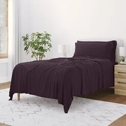 Breathable Hotel Style Queen Bed Sheets | 4 Pc Ultra Soft Taupe Sheet Set With Deep Pocket | Lightweight, Extra Pillowcases | Easy Care, Basic Bedding (Queen, Taupe) -Amazon Shop 418JdSulCbL. AC