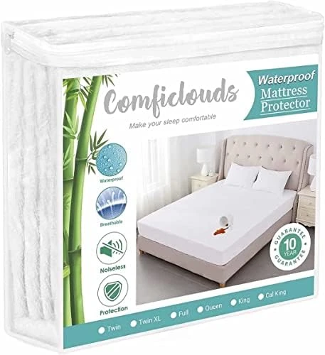 Ing Size Cooling Waterproof Mattress Protector Pad Cover,Bamboo Terry Top Breathable Fitted Sheet Style Deep Pocket-Noiseless,Vinyl,PVC Free,Matress Cover King For Pets Kids Adults 8 Ing Size Cooling Waterproof Mattress Protector Pad Cover,Bamboo Terry Top Breathable Fitted Sheet Style Deep Pocket-Noiseless,Vinyl,PVC Free,Matress Cover King For Pets Kids Adults - Image 8
