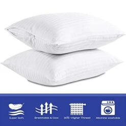 100% Cotton King Pillow Protectors With Zipper, White Pillow Cases King Size Set Of 2 For Home & Hotel, Sateen Soft Cooling Hidden Zippered Pillow Case Protector For Hair & Skin, 20x36 In 14 100% Cotton King Pillow Protectors With Zipper, White Pillow Cases King Size Set Of 2 For Home & Hotel, Sateen Soft Cooling Hidden Zippered Pillow Case Protector For Hair & Skin, 20x36 In -Amazon Shop 419Xh8vcjXL