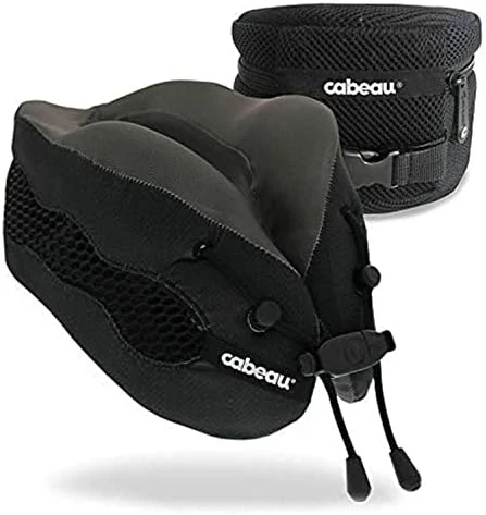 Cabeau Evolution Cool Travel Neck Pillow Cooling Airflow Vents, Memory Foam Neck Support, And Adjustable Clasp - Comfort On-The-Go With Carrying Case - Airplane, Train, Car, And Gaming (Black) 5 Cabeau Evolution Cool Travel Neck Pillow Cooling Airflow Vents, Memory Foam Neck Support, And Adjustable Clasp - Comfort On-The-Go With Carrying Case - Airplane, Train, Car, And Gaming (Black) - Image 5