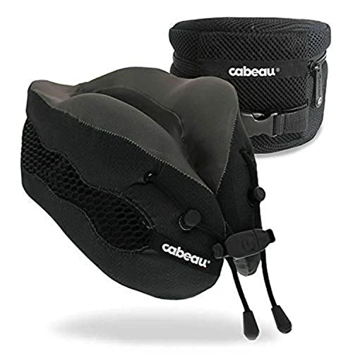 Cabeau Evolution Cool Travel Neck Pillow Cooling Airflow Vents, Memory Foam Neck Support, And Adjustable Clasp - Comfort On-The-Go With Carrying Case - Airplane, Train, Car, And Gaming (Black) 1 Cabeau Evolution Cool Travel Neck Pillow Cooling Airflow Vents, Memory Foam Neck Support, And Adjustable Clasp - Comfort On-The-Go With Carrying Case - Airplane, Train, Car, And Gaming (Black)