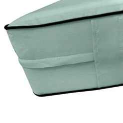 PROLINEMAX Style5 Queen Size 3PC Contrast Pipe Trim Outdoor Daybed Mattress Bolster Pillow Fitted Sheet Slip Cover ONLY AD002 -Amazon Shop 419w21BSEnL 2