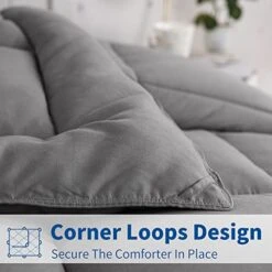 HOMBYS Super Fluffy 120“ X 120” Oversized King Warm Bedding Comforter With 116 Oz Filling, Thick Duvet Insert Down Alternative Comforter With 8 Corner Tabs, Grey 14 HOMBYS Super Fluffy 120“ X 120” Oversized King Warm Bedding Comforter With 116 Oz Filling, Thick Duvet Insert Down Alternative Comforter With 8 Corner Tabs, Grey -Amazon Shop 41ACVFXj4DL
